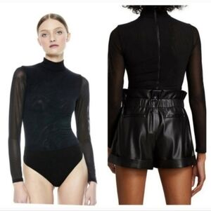 Alice + Olivia Clarinda Turtleneck Long Sleeve Bodysuit in size XL NWT
